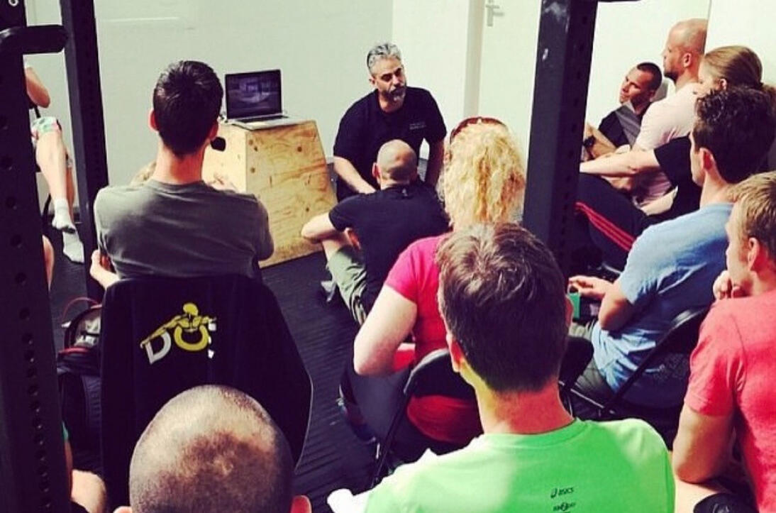 Oakville Fitness Training Paul DeAngelis teaching a movement and fitness training session in Oakville